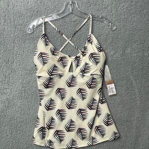 Patagonia Womens Glassy Dawn Tankini Palm of Heart  Swimsuit Top Size Large